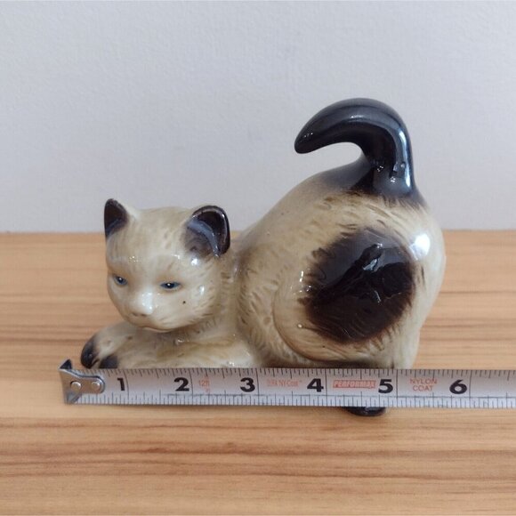 Vintage MCS Brazil Collectibles Handcrafted Ceramic Siamese Cat Figurine Glazed - Picture 8 of 8